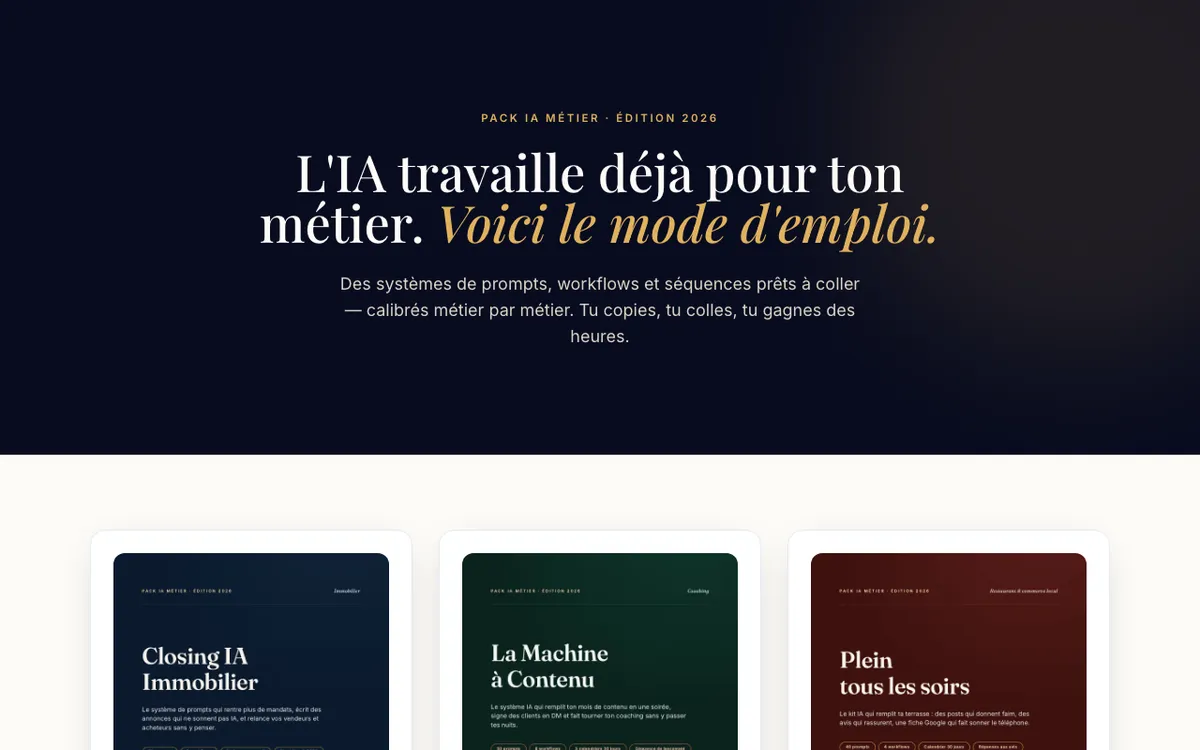 Pack IA Métier